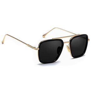 Vintage Aviator Gold Wire Metal Frame Shades Square Trendy Luxury Sunglasses